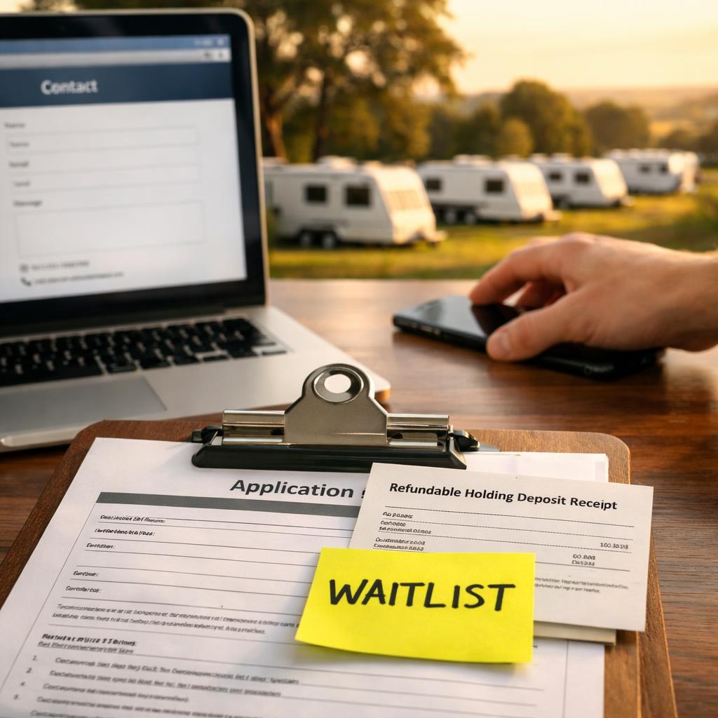 seasonal caravan pitches Nottinghamshire application form