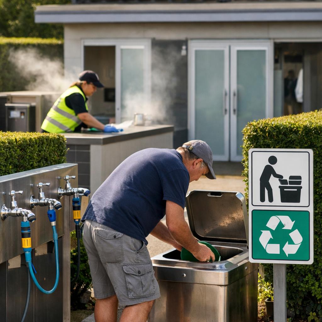 Clean service point at caravan site Nottinghamshire