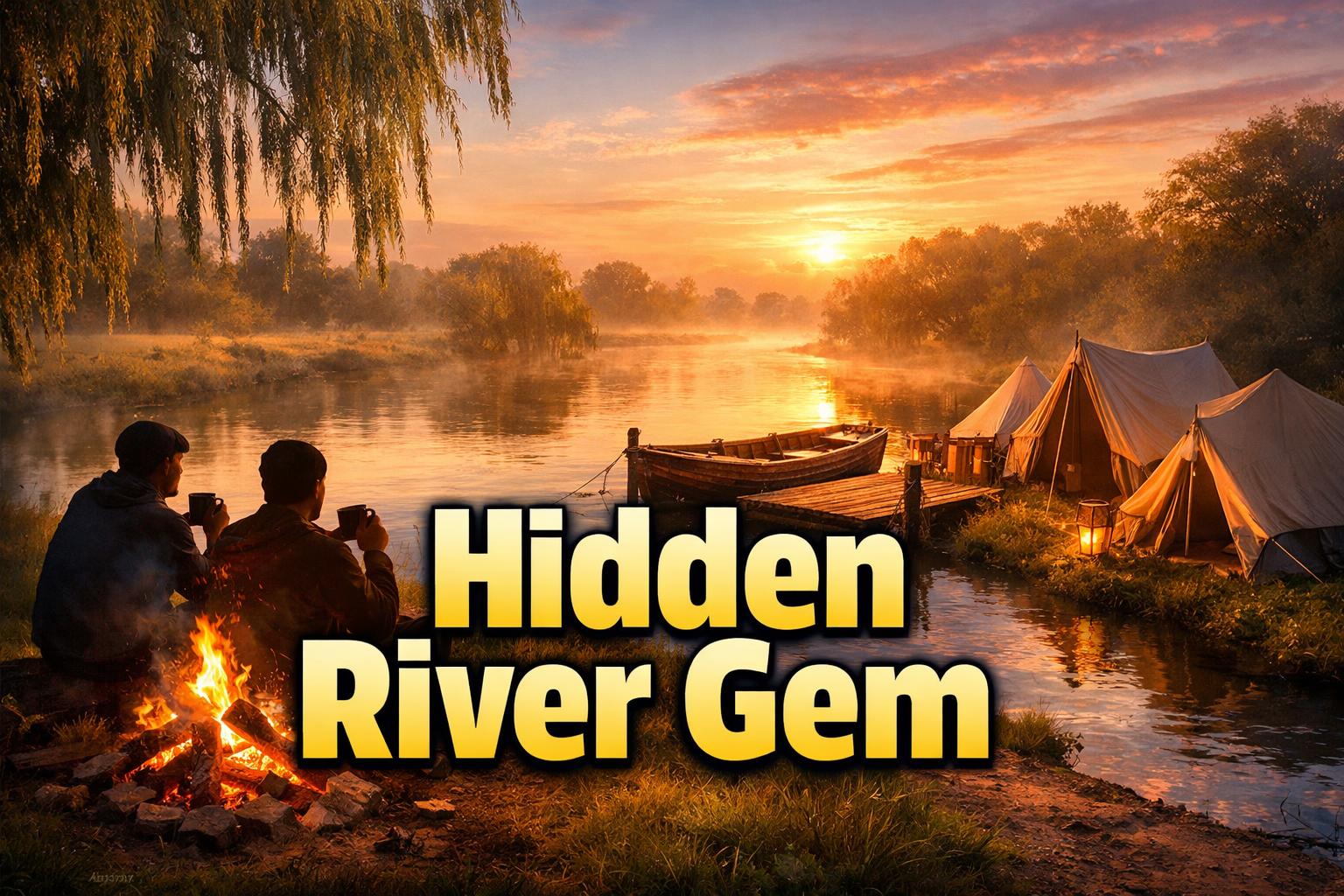 Riverside Campsite River Trent: Riverside Campsite by the River Trent at Boatlane Camping